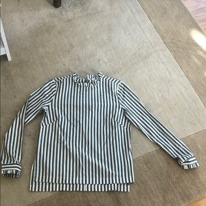 Ruffle striped blouse